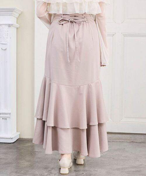 MAJESTIC LEGON（マジェスティックレゴン）の「キラキラレースアップマーメイドスカート（スカート・レディース・アイボリー/ピンクベージュ/ブラック/グレー・MEDIUM/SMALL）」の18枚目の写真