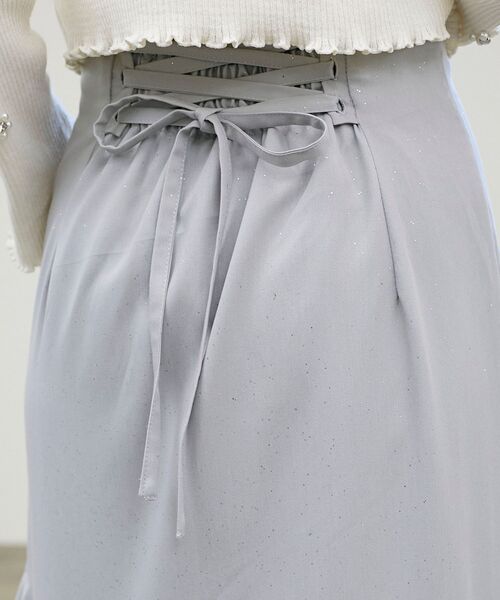 MAJESTIC LEGON（マジェスティックレゴン）の「キラキラレースアップマーメイドスカート（スカート・レディース・アイボリー/ピンクベージュ/ブラック/グレー・MEDIUM/SMALL）」の16枚目の写真