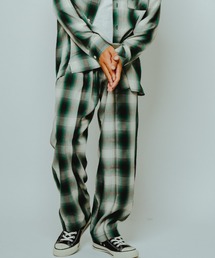 BIG MIKE（ビッグマイク）の「BIG MIKE ビッグマイク / 26春夏新作 セットアップ対応 レーヨン混 オンブレチェック ワイドイージーパンツ //// 102617601 102617602（その他パンツ）」