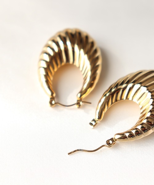 MIXTO（ミスト）の「サージカルステンレス ヴィンテージ風 ピアス（ピアス（両耳用）・レディース・シルバー/ゴールド・ONE SIZE）」の4枚目の写真