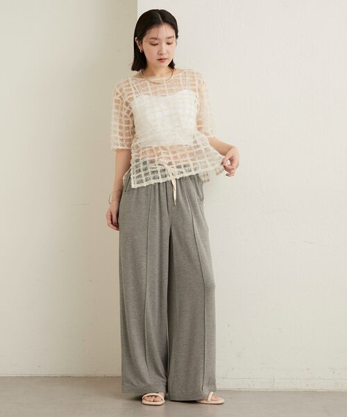 Omekashi（オメカシ）の「トロミ裏毛パンツ（スウェットパンツ・レディース・グレー/チャコールグレー・36/38）」の11枚目の写真