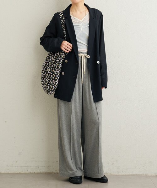 Omekashi（オメカシ）の「トロミ裏毛パンツ（スウェットパンツ・レディース・グレー/チャコールグレー・36/38）」の17枚目の写真