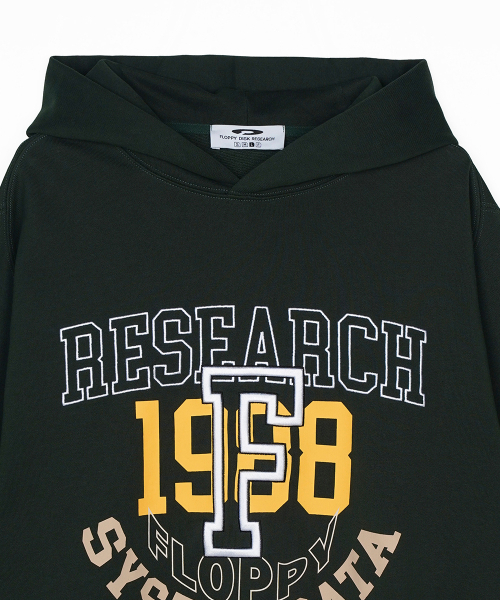 FDR(エフディーアール)の「Volume Layered F Lettering Hoodie Forest Green(パーカー・メンズ・その他・S/M/L)」の3枚目の写真