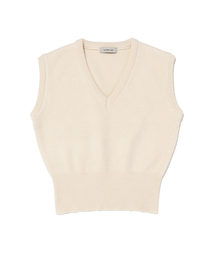 ROIDESROIS（ロワデロワ）の「エッセンシャルVネックニットベスト（アイボリー）（ベスト）」