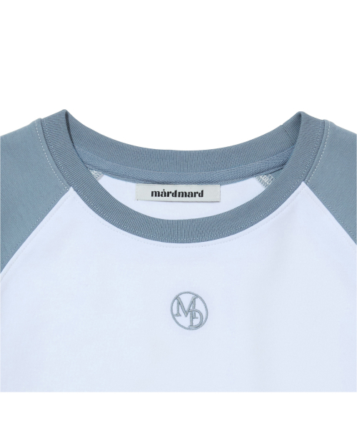 MARDMARD（マードマード）の「クロエ ラグラン ロゴTシャツ-ブルーグレー（Tシャツ/カットソー・レディース・その他・FREE）」の3枚目の写真