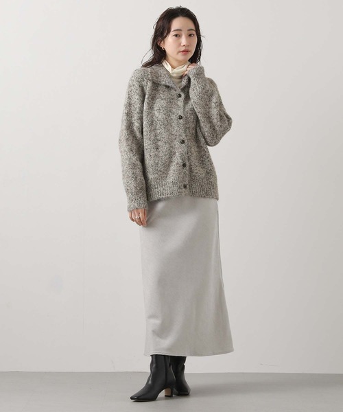 Gready Brilliant（グレディブリリアン）の「【WEB限定】スタンドネックニットカーディガン（カーディガン/ボレロ・レディース・チャコールグレー/ベージュ/ブラウン・FREE）」の18枚目の写真