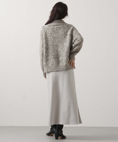 Gready Brilliant（グレディブリリアン）の「【WEB限定】スタンドネックニットカーディガン（カーディガン/ボレロ・レディース・チャコールグレー/ベージュ/ブラウン・FREE）」の16枚目の写真