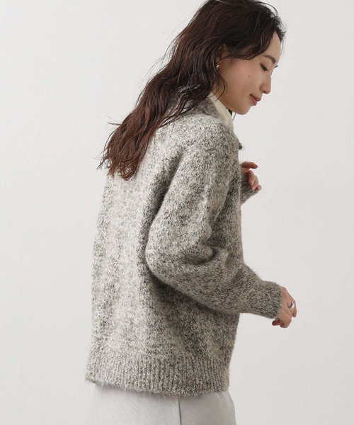 Gready Brilliant（グレディブリリアン）の「【WEB限定】スタンドネックニットカーディガン（カーディガン/ボレロ・レディース・チャコールグレー/ベージュ/ブラウン・FREE）」の13枚目の写真