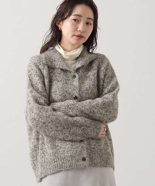 Gready Brilliant（グレディブリリアン）の「【WEB限定】スタンドネックニットカーディガン（カーディガン/ボレロ・レディース・チャコールグレー/ベージュ/ブラウン・FREE）」の11枚目の写真