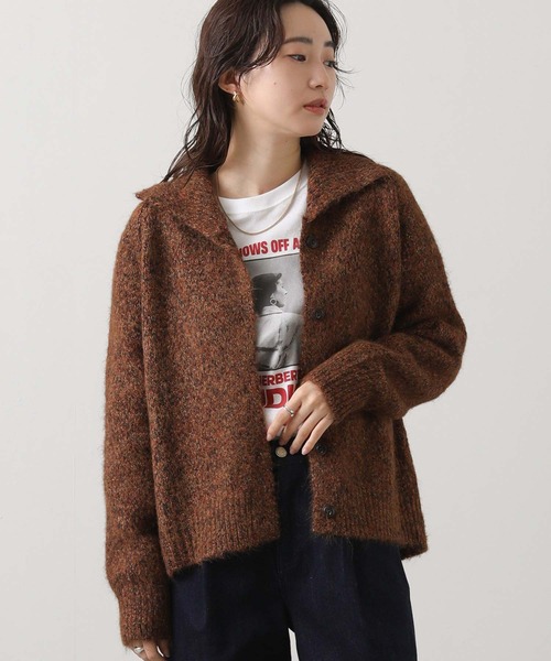 Gready Brilliant（グレディブリリアン）の「【WEB限定】スタンドネックニットカーディガン（カーディガン/ボレロ・レディース・チャコールグレー/ベージュ/ブラウン・FREE）」の19枚目の写真