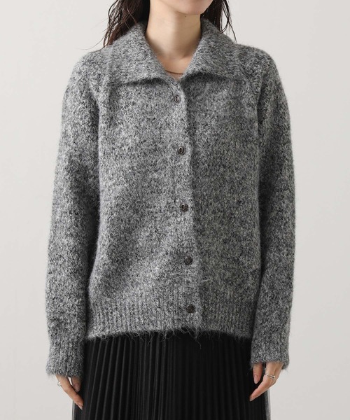 Gready Brilliant（グレディブリリアン）の「【WEB限定】スタンドネックニットカーディガン（カーディガン/ボレロ・レディース・チャコールグレー/ベージュ/ブラウン・FREE）」の10枚目の写真