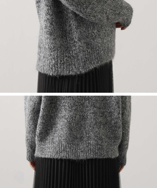 Gready Brilliant（グレディブリリアン）の「【WEB限定】スタンドネックニットカーディガン（カーディガン/ボレロ・レディース・チャコールグレー/ベージュ/ブラウン・FREE）」の7枚目の写真