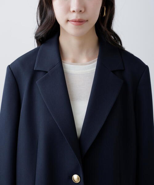 FREE'S MART(フリーズマート)の「◆〈セットアップ対応〉オーバーサイズシングルジャケット(テーラードジャケット・レディース・ネイビー/ベージュ系その他/ブラウン系その他・MEDIUM/SMALL)」の16枚目の写真