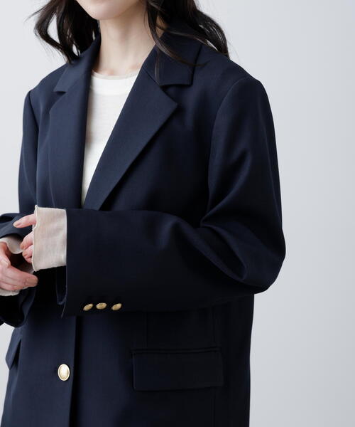 FREE'S MART(フリーズマート)の「◆〈セットアップ対応〉オーバーサイズシングルジャケット(テーラードジャケット・レディース・ネイビー/ベージュ系その他/ブラウン系その他・MEDIUM/SMALL)」の17枚目の写真