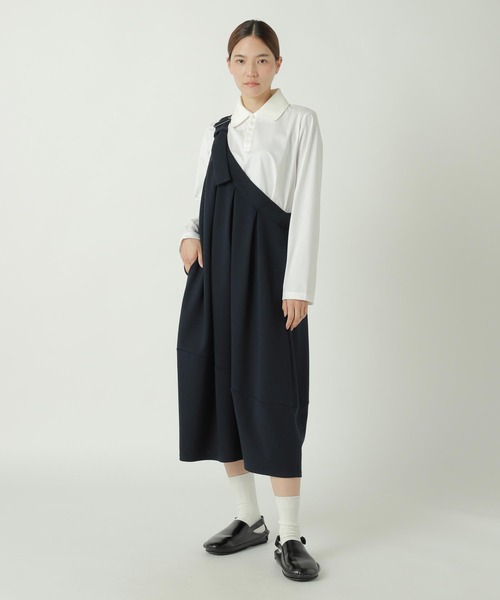 ZUCCa（ズッカ）の「LIGHT BOUCLE / ワンピース（ワンピース・レディース・ブラック/ネイビー・M size）」の2枚目の写真