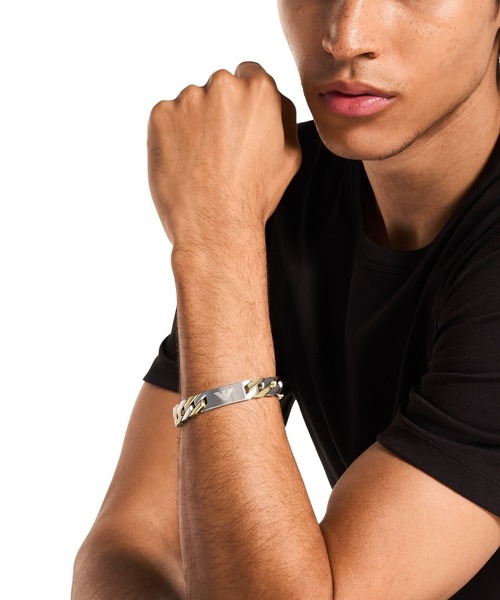 EMPORIO ARMANI（エンポリオアルマーニ）の「エンポリオ・アルマーニ アクセサリー メンズ ブレスレット ツートーン EGS3314040（ブレスレット・メンズ・マルチ・FREE）」の2枚目の写真