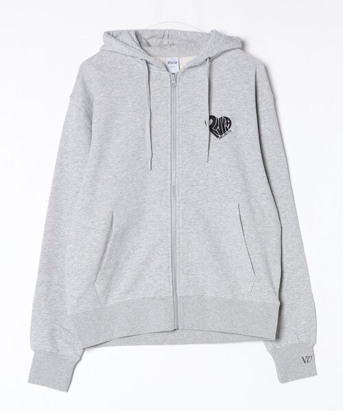 Rivvia PROJECTS（リヴィアプロジェクツ）の「【Rivvia PROJECTS】RV HEART ZIP HOODIE（パーカー・メンズ・グレー系1/ブラック×ホワイト/グレー系2・LARGE/MEDIUM/X-LARGE）」の9枚目の写真