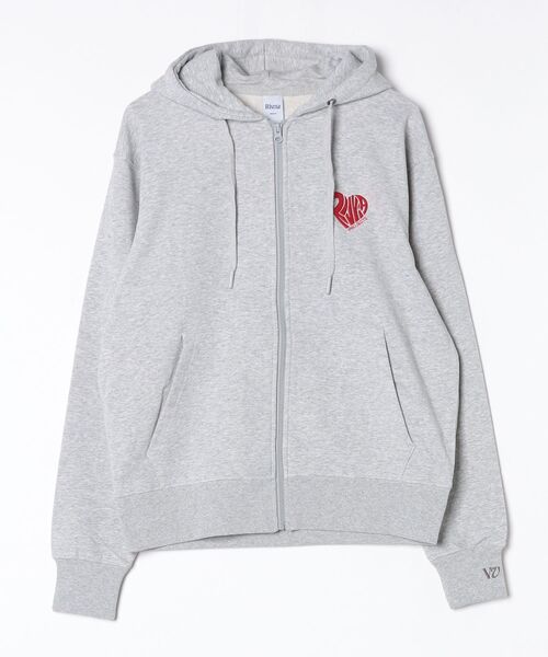 Rivvia PROJECTS（リヴィアプロジェクツ）の「【Rivvia PROJECTS】RV HEART ZIP HOODIE（パーカー・メンズ・グレー系1/ブラック×ホワイト/グレー系2・LARGE/MEDIUM/X-LARGE）」の8枚目の写真