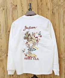 SOUVENIR L/S T-SHIRT 'DRAGON& CHERRY BLOSSOMS'