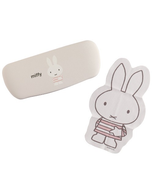 Dick Bruna（ディックブルーナ）の「MIFFY メガネケース&クロスセット（メガネ・レディース・グレー/ベージュ/コーラル・FREE）」の2枚目の写真