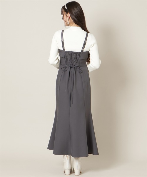 WILLSELECTION(ウィルセレクション)の「フロントスリットマーメイドワンピース(ワンピース・レディース・ベージュ/チャコールグレー/ミント・FREE)」の6枚目の写真