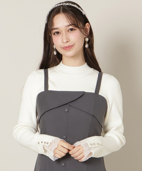WILLSELECTION(ウィルセレクション)の「フロントスリットマーメイドワンピース(ワンピース・レディース・ベージュ/チャコールグレー/ミント・FREE)」の7枚目の写真