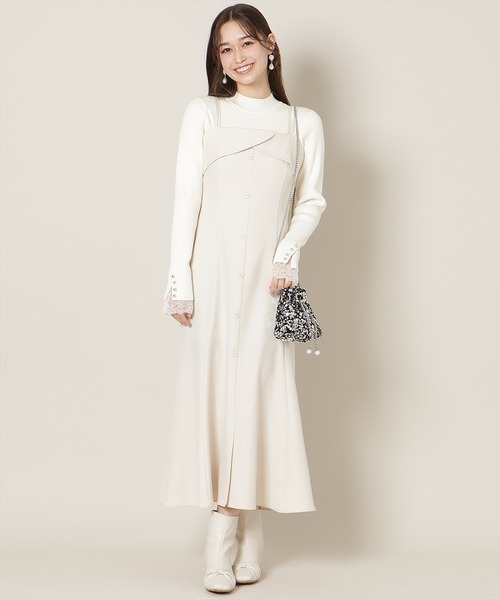 WILLSELECTION(ウィルセレクション)の「フロントスリットマーメイドワンピース(ワンピース・レディース・ベージュ/チャコールグレー/ミント・FREE)」の11枚目の写真