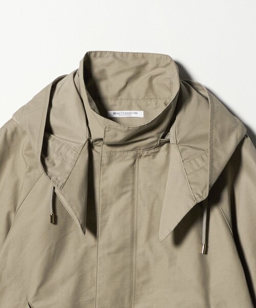 BEAUTY&YOUTH UNITED ARROWS（ビューティーアンドユースユナイテッドアローズ）の「グログランフード マウンテンパーカー ウォッシャブル はっ水（マウンテンパーカー・レディース・ライトグレー/ベージュ・L/M/S）」の4枚目の写真