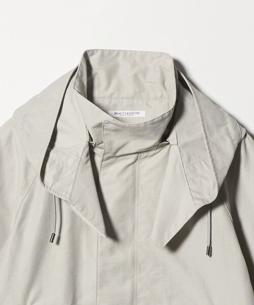 BEAUTY&YOUTH UNITED ARROWS（ビューティーアンドユースユナイテッドアローズ）の「グログランフード マウンテンパーカー ウォッシャブル はっ水（マウンテンパーカー・レディース・ライトグレー/ベージュ・L/M/S）」の14枚目の写真