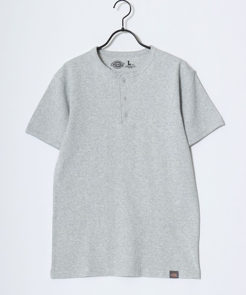 Dickies(ディッキーズ)の「Dickies/ディッキーズ タイトフィット デイリー テレコリブ 無地 ロゴ ワンポイント刺繍 ヘンリーネック 半袖Tシャツ/レディース メンズ(Tシャツ/カットソー・メンズ・ネイビー/ホワイト/グレー/ブラック・M/L/XL)」の11枚目の写真