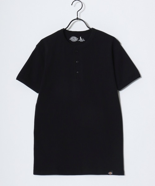 Dickies(ディッキーズ)の「Dickies/ディッキーズ タイトフィット デイリー テレコリブ 無地 ロゴ ワンポイント刺繍 ヘンリーネック 半袖Tシャツ/レディース メンズ(Tシャツ/カットソー・メンズ・ネイビー/ホワイト/グレー/ブラック・M/L/XL)」の10枚目の写真