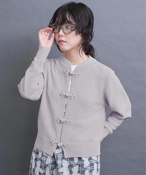 I am I in fact...（アイアムアイインファクト）の「COTTON NYLON 華釦 カーディガン（カーディガン/ボレロ・レディース・グリーン/ブラック/グレー・FREE）」の3枚目の写真