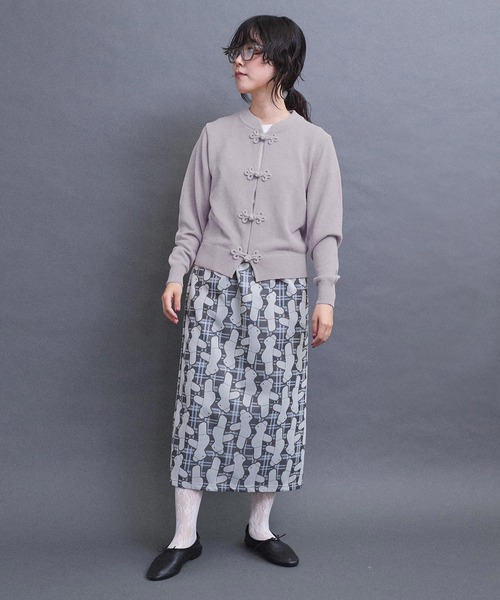 I am I in fact...（アイアムアイインファクト）の「COTTON NYLON 華釦 カーディガン（カーディガン/ボレロ・レディース・グリーン/ブラック/グレー・FREE）」の16枚目の写真