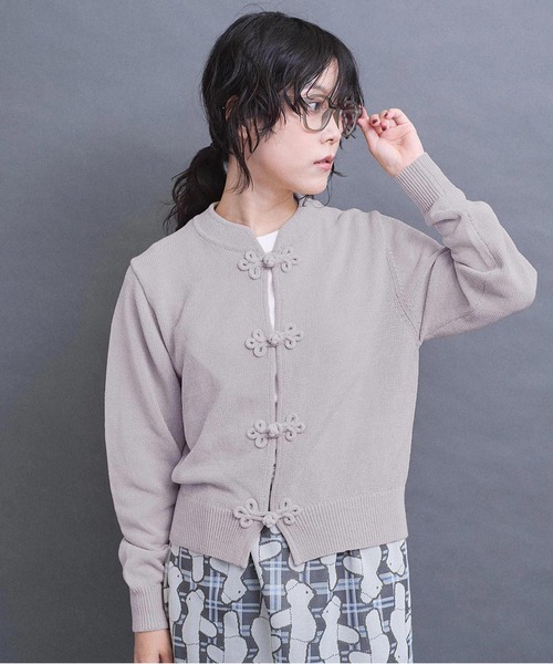 I am I in fact...（アイアムアイインファクト）の「COTTON NYLON 華釦 カーディガン（カーディガン/ボレロ・レディース・グリーン/ブラック/グレー・FREE）」の13枚目の写真