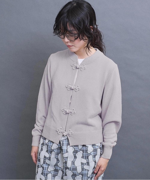 I am I in fact...（アイアムアイインファクト）の「COTTON NYLON 華釦 カーディガン（カーディガン/ボレロ・レディース・グリーン/ブラック/グレー・FREE）」の15枚目の写真