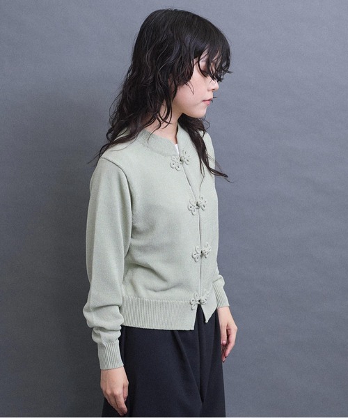 I am I in fact...（アイアムアイインファクト）の「COTTON NYLON 華釦 カーディガン（カーディガン/ボレロ・レディース・グリーン/ブラック/グレー・FREE）」の11枚目の写真