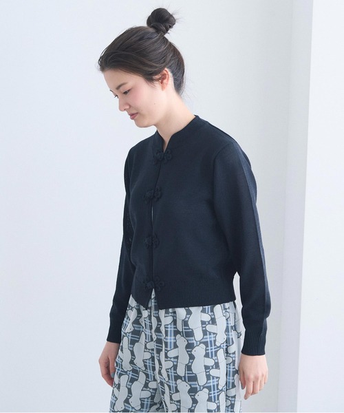 I am I in fact...（アイアムアイインファクト）の「COTTON NYLON 華釦 カーディガン（カーディガン/ボレロ・レディース・グリーン/ブラック/グレー・FREE）」の20枚目の写真