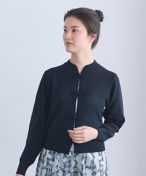 I am I in fact...（アイアムアイインファクト）の「COTTON NYLON 華釦 カーディガン（カーディガン/ボレロ・レディース・グリーン/ブラック/グレー・FREE）」の21枚目の写真