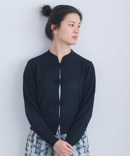 I am I in fact...（アイアムアイインファクト）の「COTTON NYLON 華釦 カーディガン（カーディガン/ボレロ・レディース・グリーン/ブラック/グレー・FREE）」の22枚目の写真