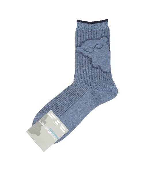 EMPORIO ARMANI(エンポリオアルマーニ)の「EMPORIO ARMANI BIGマンガベア ミドルソックス 02342407(ソックス/靴下・メンズ・コバルトブルー/ダークネイビー/ライトグレー/ブラック・25-27CM)」の1枚目の写真