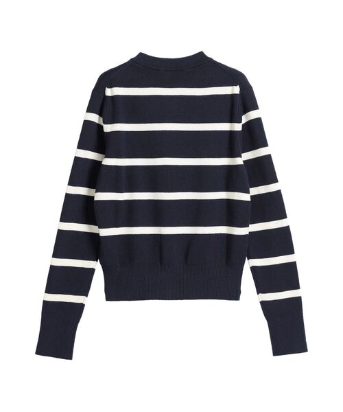 TOMMY HILFIGER（トミーヒルフィガー）の「コットンフルニードルクルーネックカーディガン（ニット/セーター・レディース・ピンク/ネイビー・XX-SMALL/X-SMALL/SMALL）」の7枚目の写真