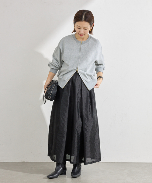 IENA（イエナ）の「《追加》ジップオープン2WAYスウェットプルオーバー（スウェット・レディース・アイボリー・FREE）」の3枚目の写真