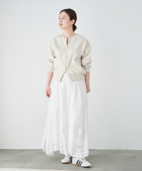 IENA（イエナ）の「《追加》ジップオープン2WAYスウェットプルオーバー（スウェット・レディース・アイボリー・FREE）」の4枚目の写真