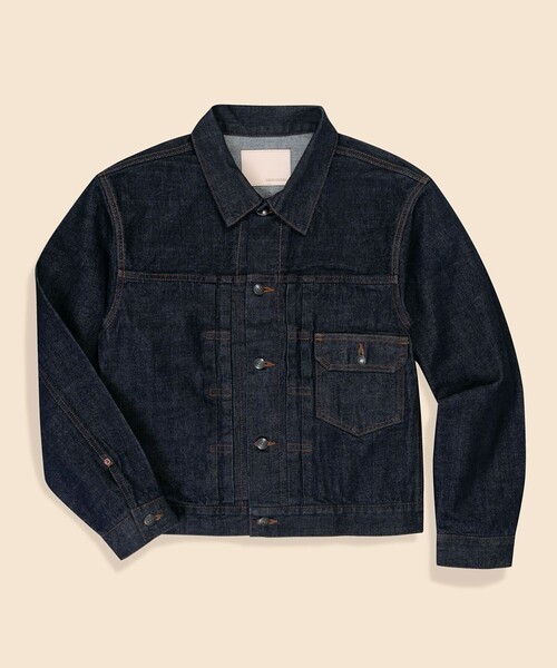 BROOKS BROTHERS(ブルックスブラザーズ)の「ワンウォッシュ セルビッジデニム トラッカージャケット(デニムジャケット・メンズ・ブルー・SMALL/MEDIUM/LARGE)」の2枚目の写真