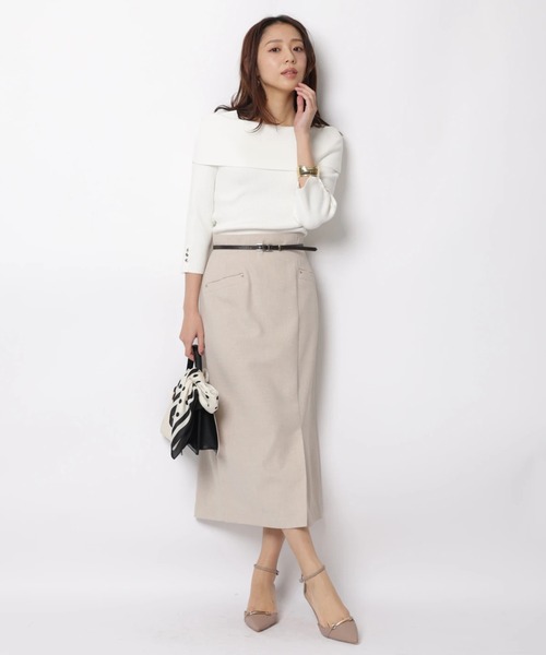 JUSGLITTY(ジャスグリッティー)の「7分袖ケープオフショルニット(ニット/セーター・レディース・ピンク/ベージュ系その他/ブルー系その他3/ネイビー/ホワイト・2)」の10枚目の写真