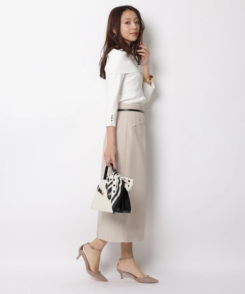 JUSGLITTY(ジャスグリッティー)の「7分袖ケープオフショルニット(ニット/セーター・レディース・ピンク/ベージュ系その他/ブルー系その他3/ネイビー/ホワイト・2)」の11枚目の写真