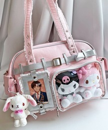 SPINNS | トレカやフォトが入る カードホルダー付き♪ 2WAY痛バッグ/クリアポケットショルダーバッグ/合皮/レース/ぬい活(ショルダーバッグ)