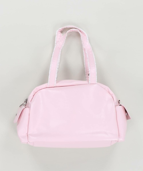 SPINNS（スピンズ）の「トレカやフォトが入る カードホルダー付き♪ 2WAY痛バッグ/クリアポケットショルダーバッグ/合皮/レース/ぬい活（ショルダーバッグ・レディース・ピンク・ONESIZE）」の11枚目の写真