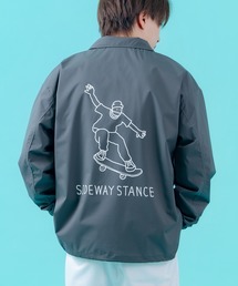 SIDEWAY STANCE（サイドウェイスタンス）の「【SIDEWAY STANCE】プリント コーチジャケット（ナイロンジャケット）」