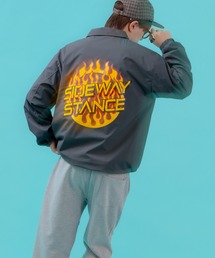 SIDEWAY STANCE（サイドウェイスタンス）の「【SIDEWAY STANCE】プリント コーチジャケット（ナイロンジャケット）」